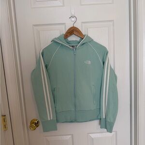 The North Face Light Green/ blue  Jacket with white Accents